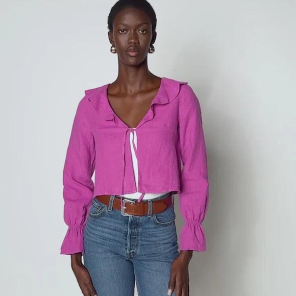 NWT Pink Rosebud Nation LTD Camila Blouse, M and XS - Picture 5 of 6